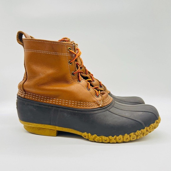 L.L. Bean Other - LL Bean Boots Mens 12 Brown Leather 8" Vintage Duck Waterproof Snow Rain Shoes